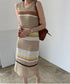 Striped Mesh Dress